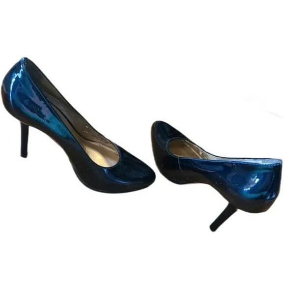 Antonio Melani Joanne Black Genuine Patent Leather Stilletto Pumps Size 6 - Picture 3 of 6